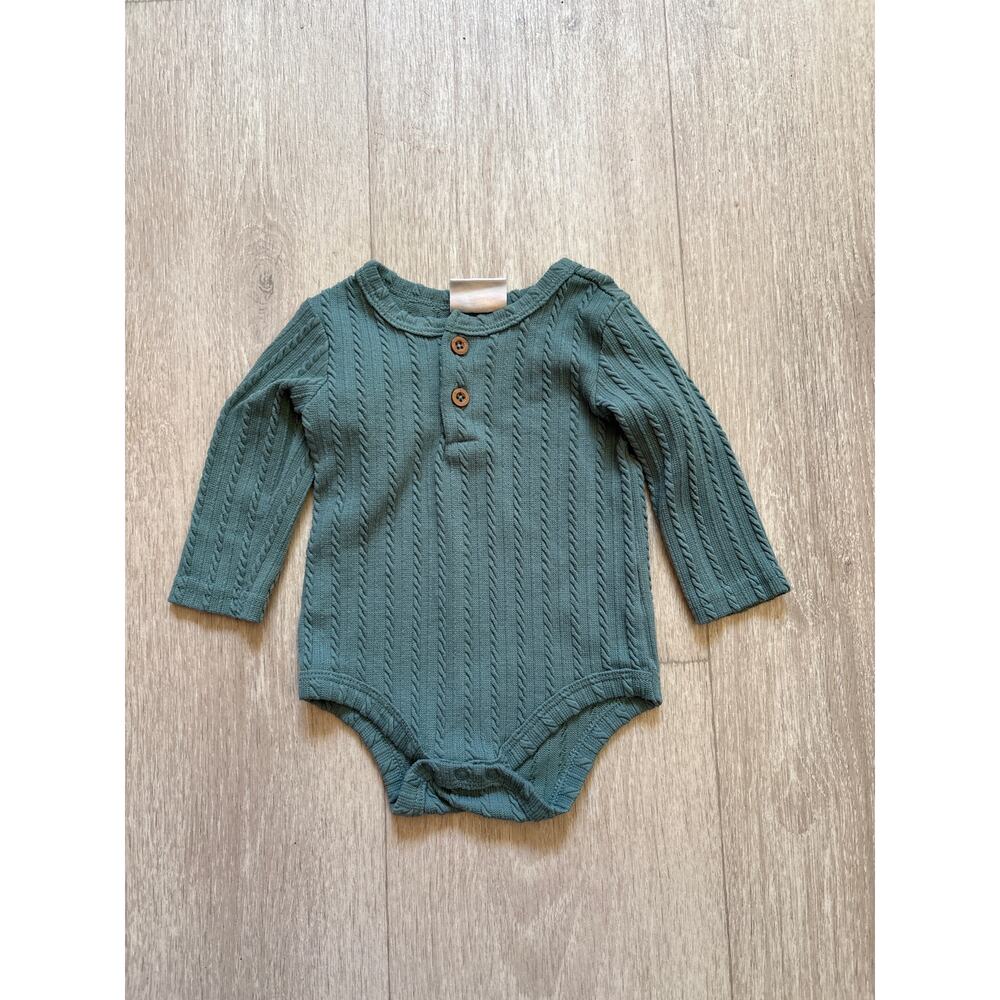 Little Chickadees Green Onesie, Size 3-6M